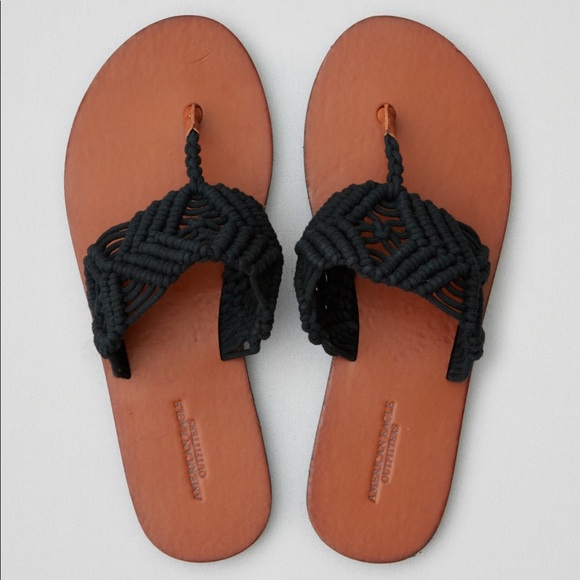 macrame flip flops